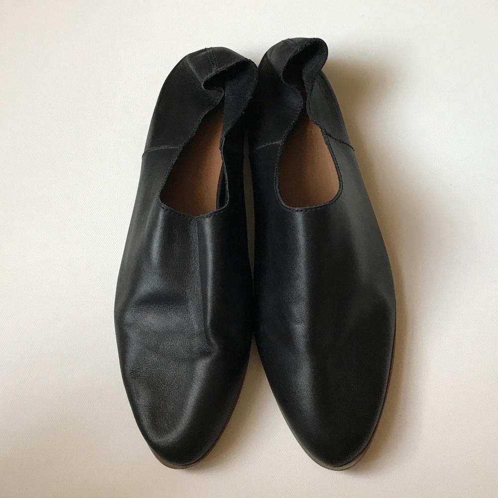 Zara black leather shoes